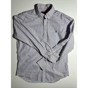 Ralph Lauren Mens Slim Fit Cotton Stretch Check Button Down Shirt Large